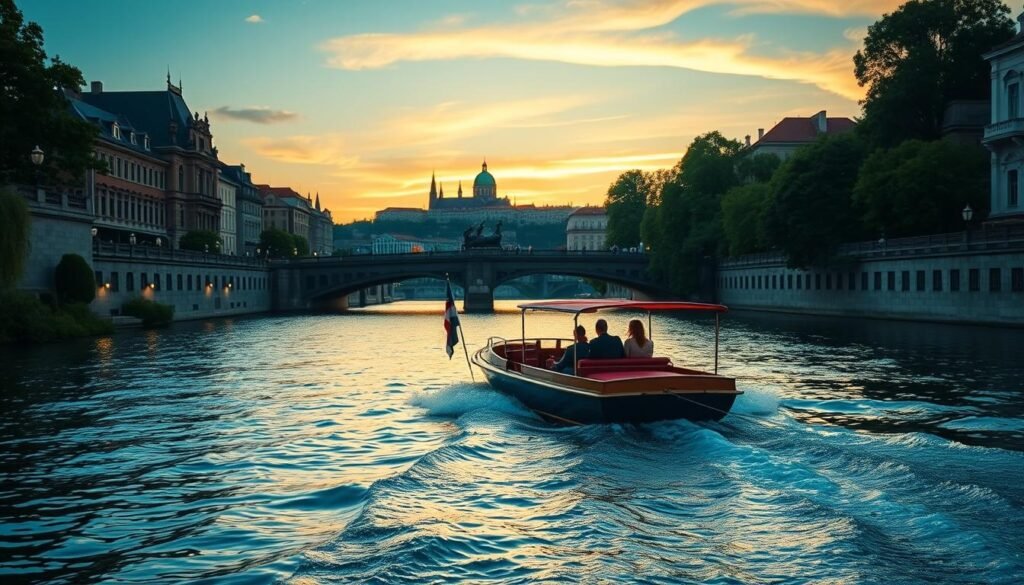 Paseo en barco por el río Moldava, Praga