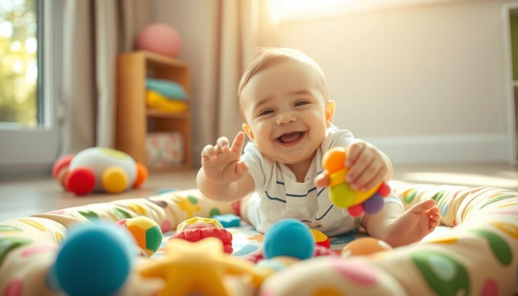 Bebé jugando y explorando