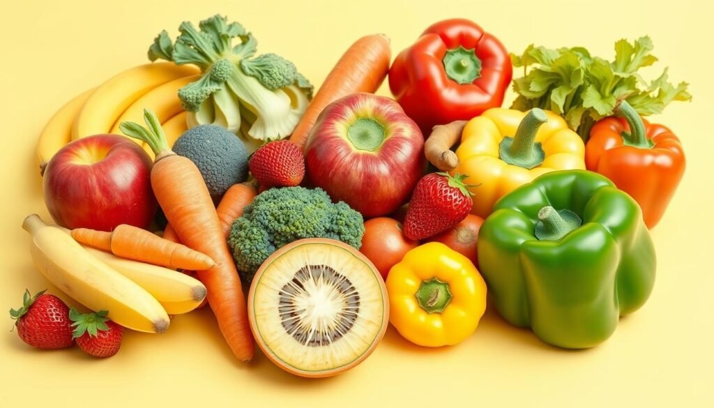 Frutas y verduras para nutrición infantil